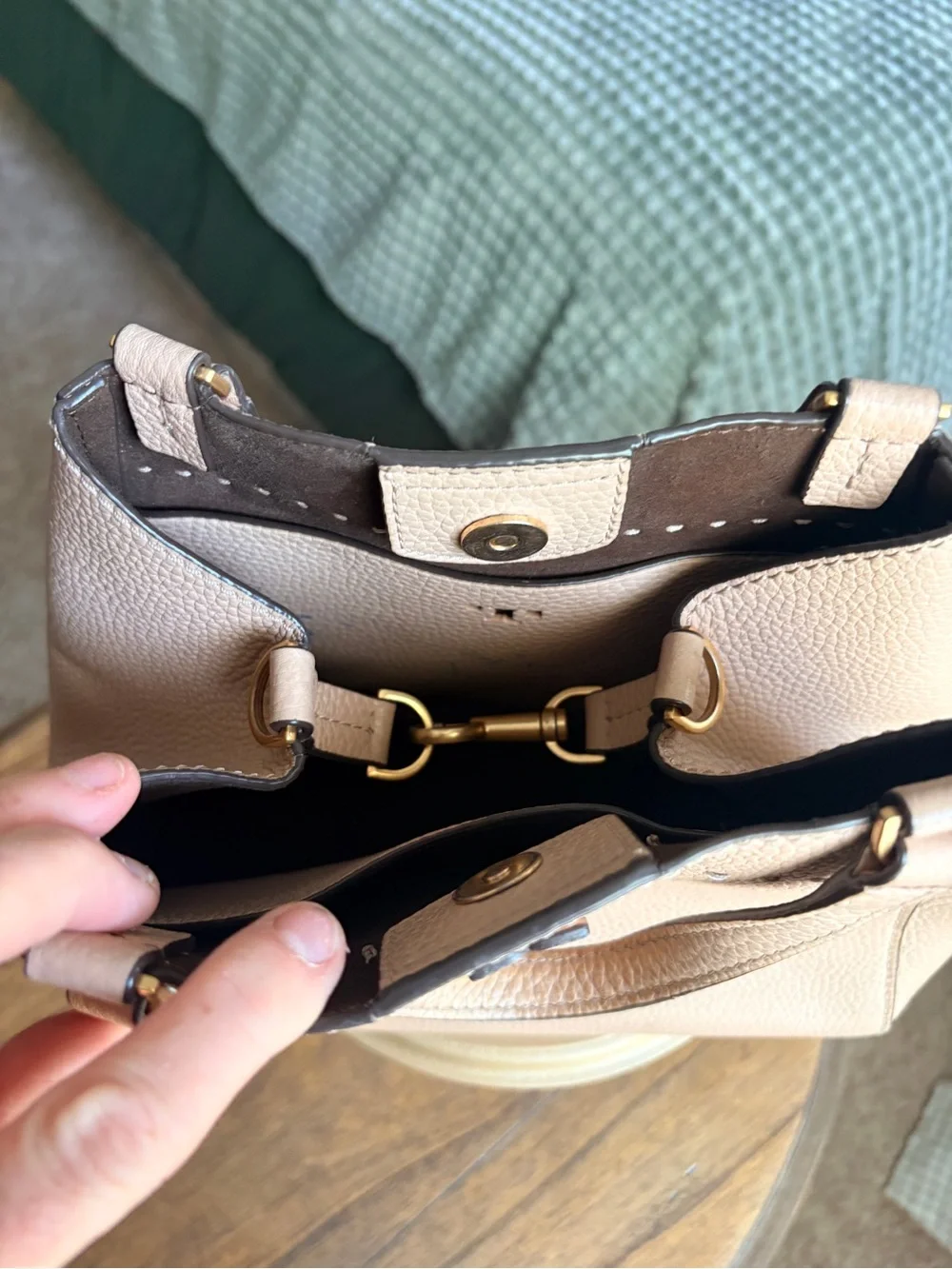 Tory Burch structured pebbled